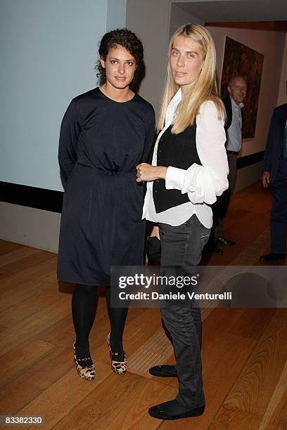 Ginevra Elkann And Lavinia Borromeo attend the 'Why Africa?' exhibition opening At the Pinacoteca Giovanni E Marella Agnelli on October 5, 2007 in...