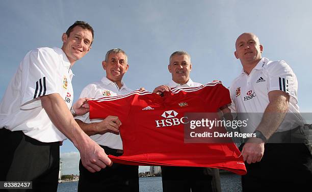 The British and Irish Lions coaching staff comprising Rob Howley, backs coach, Ian McGeechan, head coach, Warren Gatland, forwards coach and defence...