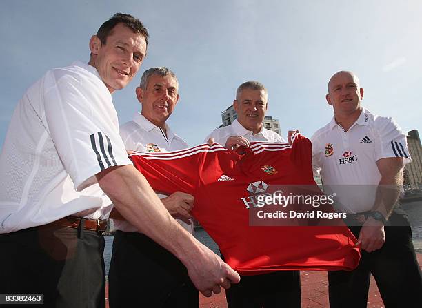 The British and Irish Lions coaching staff comprising Rob Howley, backs coach, Ian McGeechan, head coach, Warren Gatland, forwards coach and defence...