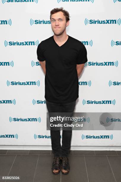 Singer Phillip Phillips visits the SiriusXM Studios on August 17, 2017 in New York City.