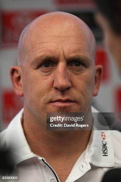Shaun Edwards,the Lions defence coach at the announcement of the coaching staff for the 2009 British and Irish Lions tour of South Africa at the HSBC...