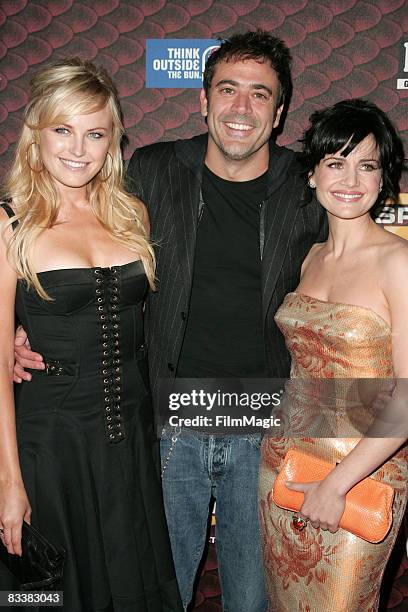 Actors Malin Ackerman, Jeffrey Dean Morgan, and Carla Gugino arrives at SPIKE TV's "Scream 2008" Awards held at the Greek Theatre on October 18, 2008...