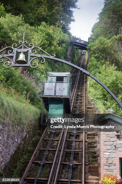 devon, the lynton & lynmouth cliff railway - lynton devon stock pictures, royalty-free photos & images