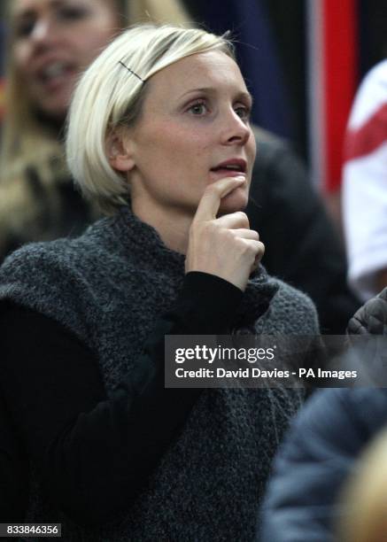 Jonny Wilkinson's girlfriend Shelley Jenkins in the crowd