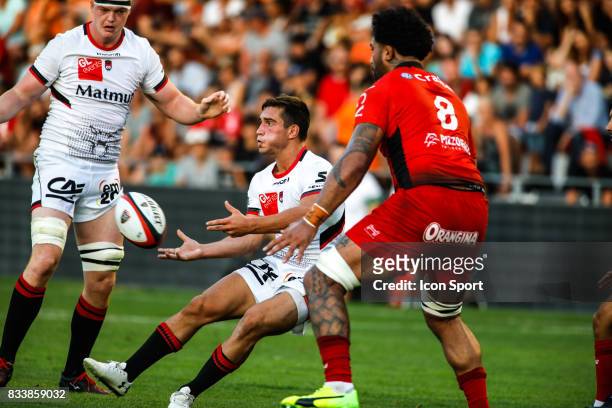 Baptiste Couilloud of Lyon during the pre-season match between Rc Toulon and Lyon OU at Felix Mayol Stadium on August 17, 2017 in Toulon, France.