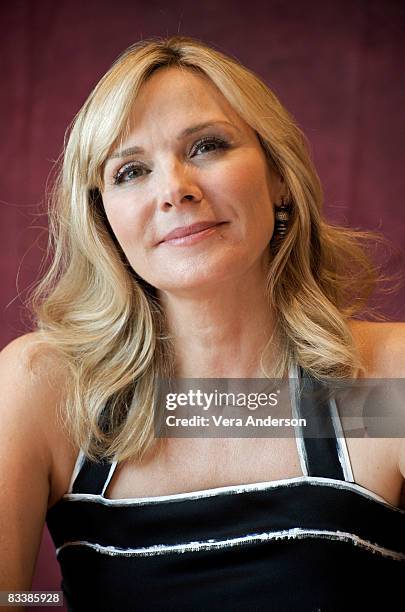 Kim Cattrall at the "Sex and the City" press conference at the Mandarin Oriental Hotel on May 5, 2008 in New York City.