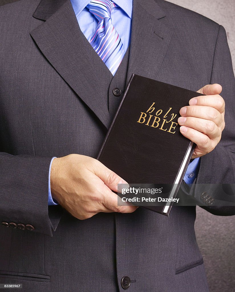 Preacher with bible
