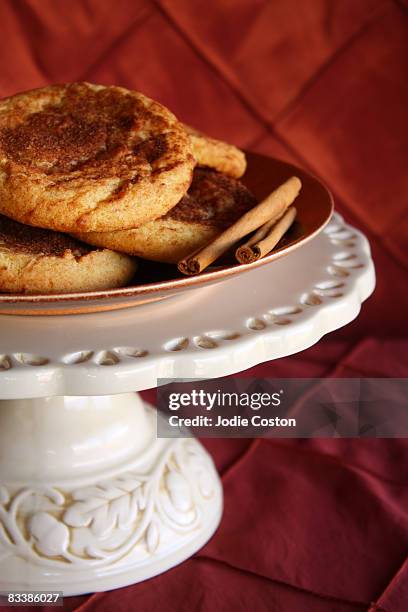 cinnamon snickerdoodles - snickerdoodle stock-fotos und bilder