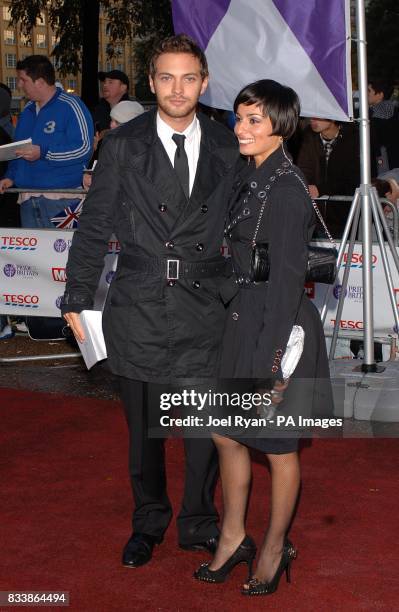 Matt Di Angelo and Flavia Cacace arrive for the Pride of Britain Awards 2007, The London Studios, Upper Ground, London, SE1