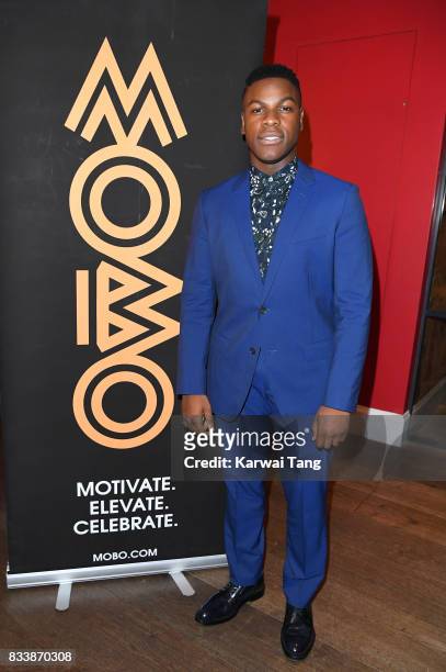 John Boyega attends a screening of 'Detroit' in association with MOBO at Ham Yard Hotel on August 17, 2017 in London, England.