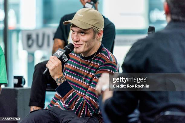 Ben Barlow of Neck Deep discusses "The Peace and The Panic" with the Build Series at Build Studio on August 17, 2017 in New York City.