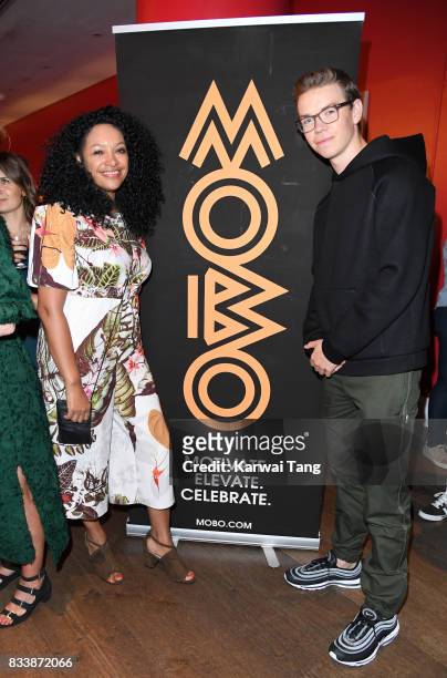 Founder of the MOBO Awards Kanya King and Will Poulter attend a screening of 'Detroit' in association with MOBO at Ham Yard Hotel on August 17, 2017...