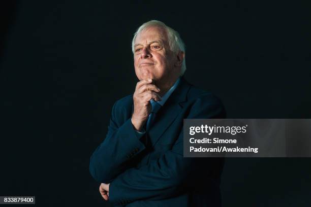 Chris Patten attends a photocall during the Edinburgh International Book Festival on August 17, 2017 in Edinburgh, Scotland.