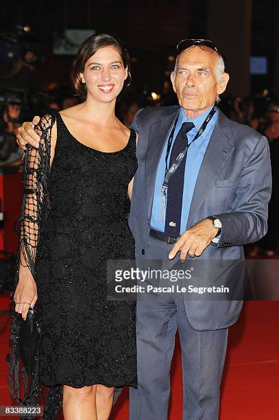 Director Pasquale Squitieri and daughter Claudine Squitieri attend the Marc'Aurelio Acting Award Red Carpet during the 3rd Rome International Film...