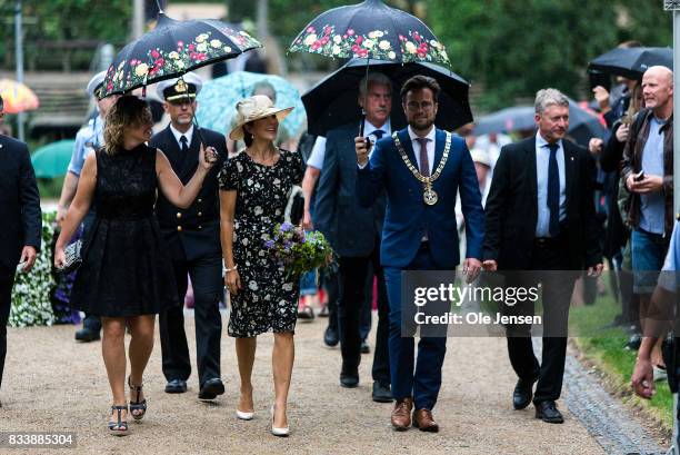 Crown Princess Mary attends Odense Flower Festival which she is to open officially and where she is to be presented to a new developed rose on August...