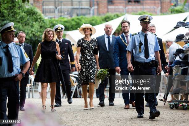 Crown Princess Mary arrives to Odense Flower Festival which she is to open officially and where she is to be presented to a new developed rose on...