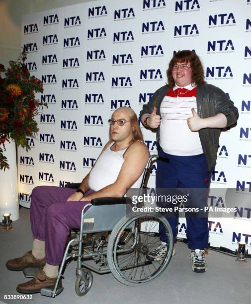 Matt Lucas and David Walliams backstage during the National Television Awards 2007, Royal Albert Hall, London.