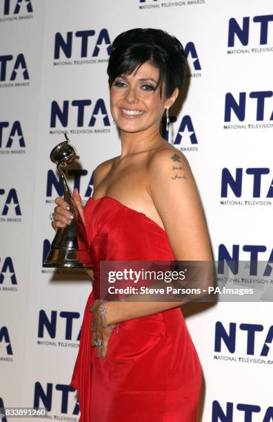 Kym Ryder backstage during the National Television Awards 2007, Royal Albert Hall, London.