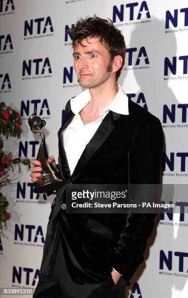 David Tennant backstage during the National Television Awards 2007, Royal Albert Hall, London.