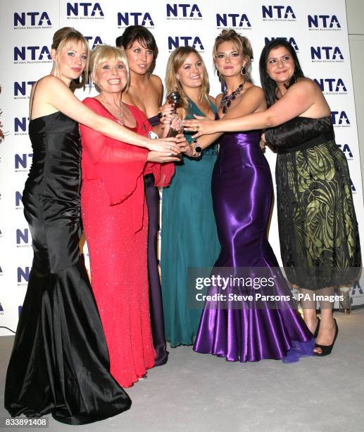 Ladies from the cast of Eastenders, left to right, Kellie Shirley, Barbara Windsor, Emma Barton, Jo Joyner, Kara Tointon and Nina Wadia with the...
