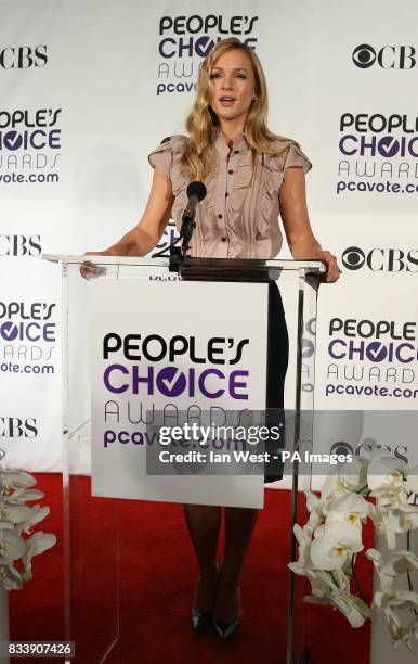 Cook attends a press conference to announce the nominations of the 34th People's Choice Awards at the Area Nightclub in Los Angeles.