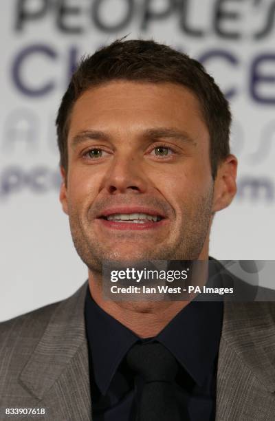 Ryan Seacrest attends a press conference to announce the nominations of the 34th People's Choice Awards at the Area Nightclub in Los Angeles.