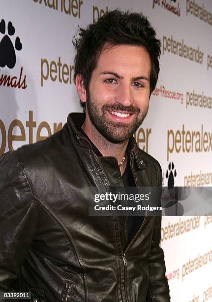 Musician Josh Kelley attends the Peter Alexander flagship boutique opening at the Peter Alexander Boutique on October 22, 2008 in Los Angeles,...