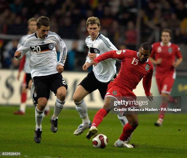 Wales' Jermaine Easter in action during the UEFA European Championship Qualifying match at Commerzbank Arena, Frankfurt, Germany.