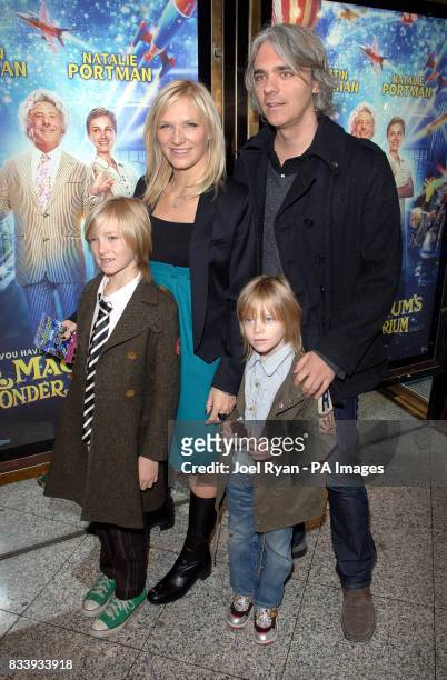 Jo Whiley arrives with her husband and children Jude and Jonah, for the UK film premiere of Mr Magorium's Wonder Emporium at the Empire cinema in...