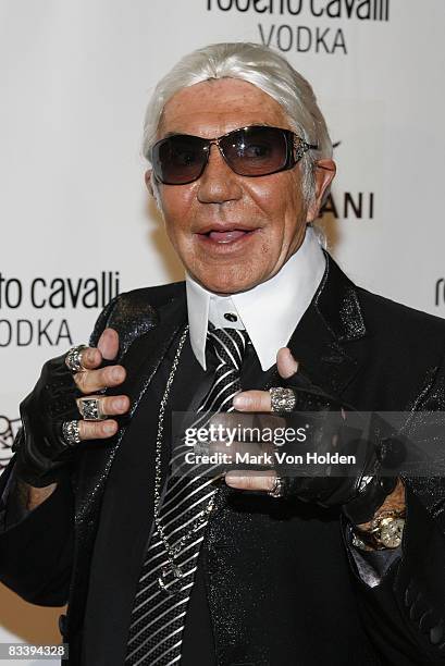 Designer Roberto Cavalli attends the Roberto Cavalli Vodka and Giuseppe Cipriani Halloween Party at Cipriani�s 42nd Street on October 31, 2007 in New...