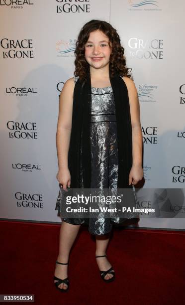 Gracie Bednarczyk arrives at the premiere of Grace is Gone, at the Academy of Motion Picture Arts and Sciences in Beverly Hills, Los Angeles.