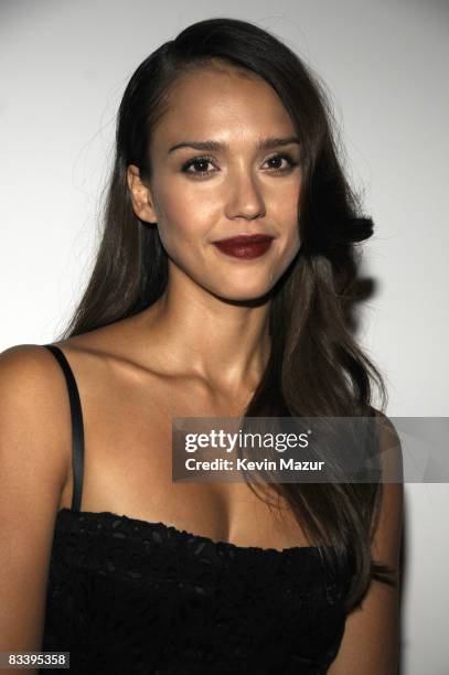 Jessica Alba attends the Dolce & Gabbana and The Cinema Society Celebration for Madonna and the cast of "Filth and Wisdom" at The Thompson Hotel on...