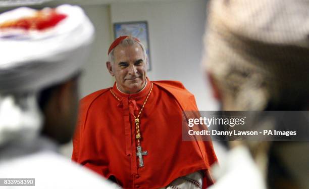 Cardinal Keith O'Brien during a visit to Annandale Street Mosque and Islamic Community Centre for the first time.