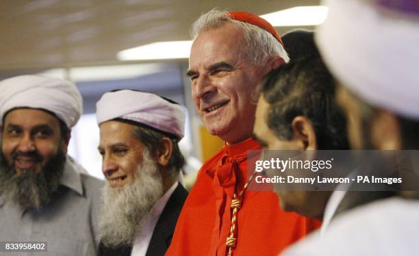 Cardinal Keith O'Brien during a visit to Annandale Street Mosque and Islamic Community Centre for the first time.