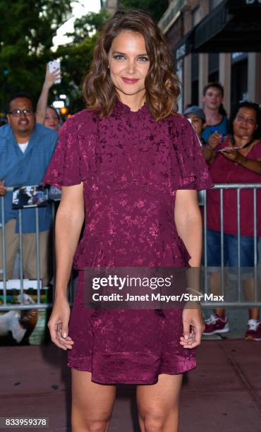 Actress Katie Holmes is seen on August 15, 2017 in New York City.