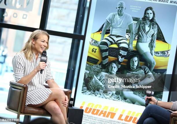 Actress and singer LeAnn Rimes discusses her role in the film "Logan Lucky" at Build Studio on August 17, 2017 in New York City.