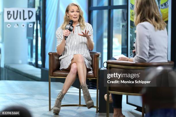 Actress and singer LeAnn Rimes discusses her role in the film "Logan Lucky" at Build Studio on August 17, 2017 in New York City.