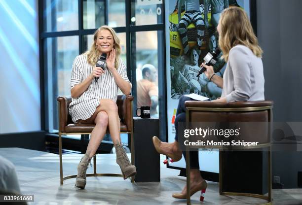 Actress and singer LeAnn Rimes discusses her role in the film "Logan Lucky" at Build Studio on August 17, 2017 in New York City.