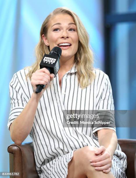 Actress and singer LeAnn Rimes discusses her role in the film "Logan Lucky" at Build Studio on August 17, 2017 in New York City.