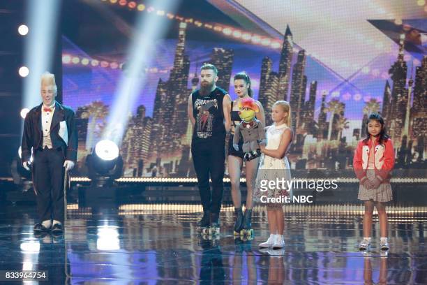 Live Results 1" Episode 1214 -- Pictured: Bello Nock, Billy & Emily England, Darci Lynne, Angelica Hale --