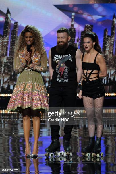 Live Results 1" Episode 1214 -- Pictured: Tyra Banks, Billy & Emily England --