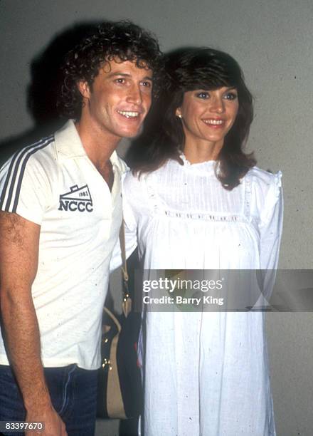 File Photo of Andy Gibb & Victoria Principal at the PIrates of Penzance play in Los Angeles, California on June 3, 1981