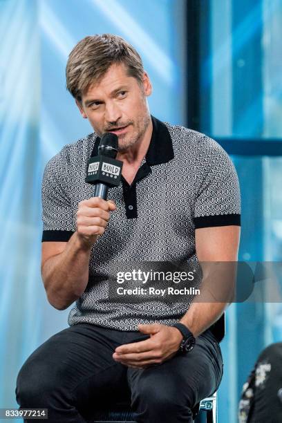 Nikolaj Coster-Waldau discusses "Shot Caller" with the Build Series at Build Studio on August 17, 2017 in New York City.