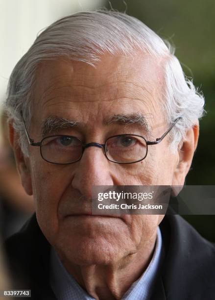 Joe Schlesinger waits to meet HRH Queen Elizabeth II at Devlin Castle Hotel on the first day of a tour of Slovakia on October 23, 2008 in Bratislava,...