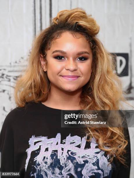 Singer Rachel Crow discusses her upcoming projects at Build Studio on August 17, 2017 in New York City.