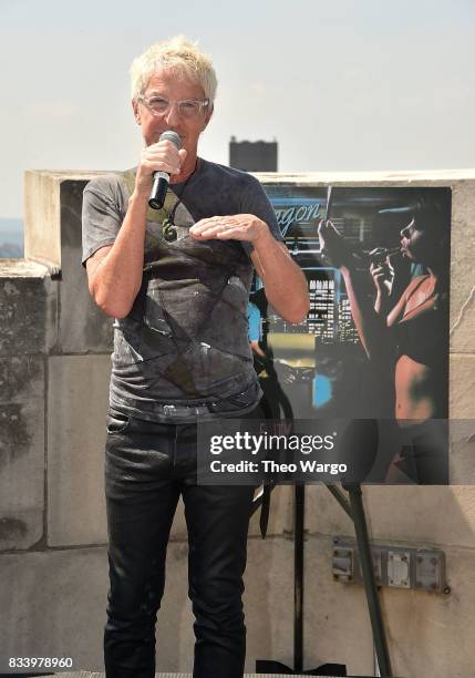 Kevin Cronin attends REO Speedwagon Receives RIAA Diamond Award For "Hi Infidelity" at Sony Music on August 17, 2017 in New York City.