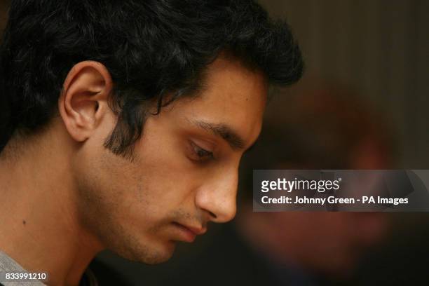 Actor Riz Ahmed, star of recent television drama 'Britz' as well as the acclaimed film 'The Road to Guantanamo' reads a poem during the book launch...