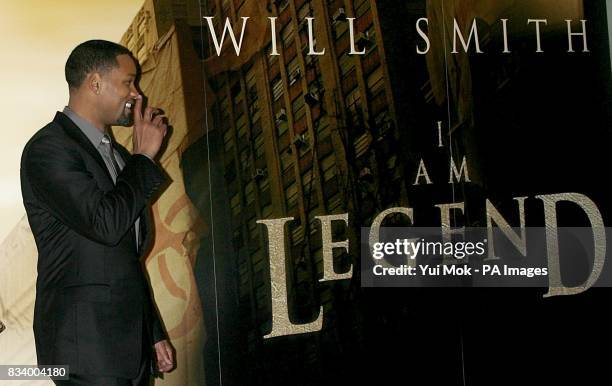 Will Smith arrives for the premiere of I Am Legend at the Odeon West End Cinema, Leicester Square, London.