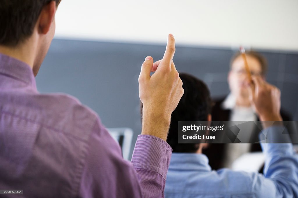 Student Raising Hand