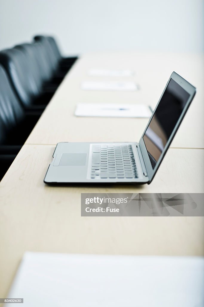 Laptop in a Meeting Room